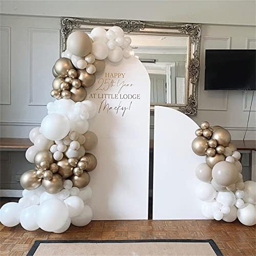 60Pcs Champagne Gold White Balloons for Birthday Engagement Party Decor - Image 5