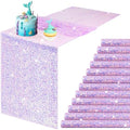Remagr 12 Pcs Iridescent Mermaid Sequin Table Runner, Purple by Remagr