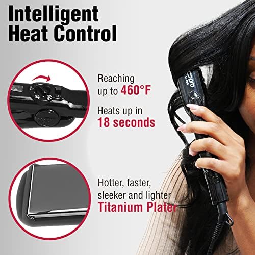 RED Pro Titanium 460 Styler Flat Iron, 1 1/2" for Silk Pressing & Keratin Treatments, Eliminates Frizz, Instant Heat, Auto Shut-Off, Heavy Duty Swivel Cord - Image 7