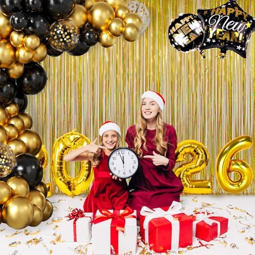 Melsan Gold Foil Curtain Backdrop for Birthday Decorations, 2 Pack - Image 5