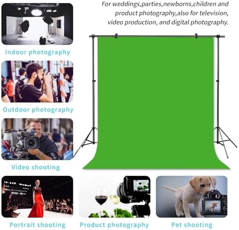Green Screen Backdrop for Photoshoot Solid Color Background 6x9 ft - Image 2
