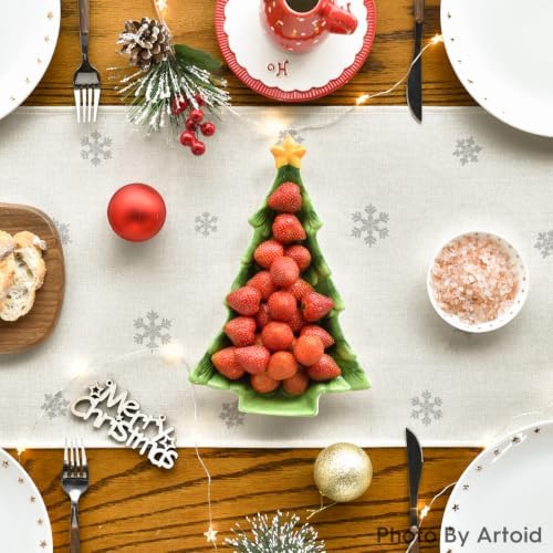 Artoid Mode Grey Red Xmas Trees Table Runner Home Party Decor 13x72 Inch - Image 4