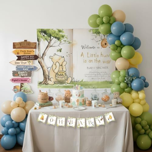 Vintage Bear Baby Shower Balloon Arch Kit for Boy Party Decor - Image 4