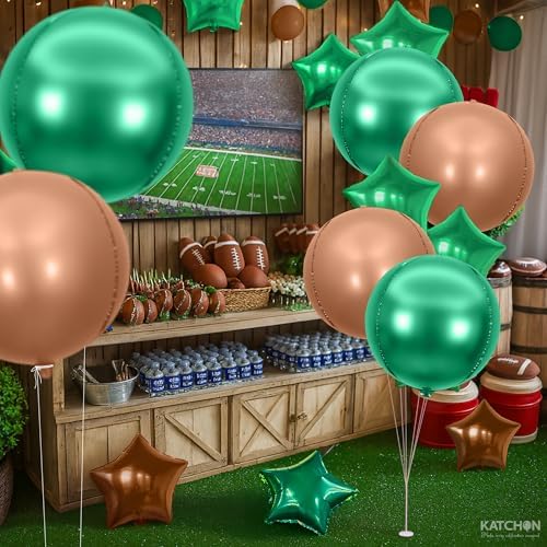 KatchOn Green and Brown Foil Balloons 22 Inch, Pack of 6 - Image 5