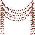 Outus 5 Pieces Red, Green Round Dots Garland Party Hanging Decor by Outus