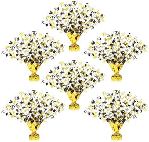 6 Pcs 70th Birthday Decoration Vintage 70th Table Centerpiece by CraftyDream