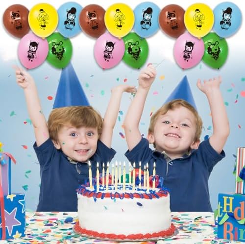 42pcs Animal-Crossing Birthday Party Supplies Pack Includes，Banner，Cake Topper，Blackdrop,Balloons for party supplies - Image 4