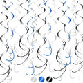 BEISHIDA 20Pcs Blue Black Silver Hanging Swirls Men Birthday Grad Decor by Beishida
