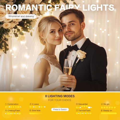 Ivory Tulle Backdrop with Fairy Lights for Parites Wrinkle-Free Sheer Curtain Drapes Photo Back Drop for Wedding Baby Shower Bridal Shower Birthday Dance Home Décor- 10ft×8ft, Ivory - Image 4