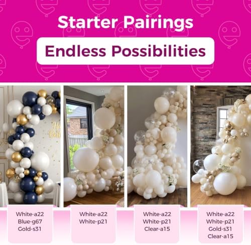 Bezente Pearl White Balloons Latex Party Balloons 100 Pack 12 inch - Image 5