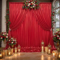 10x10ft Thick Red Glitter Backdrop Curtain Panels for Parties, Wrinkle Free Sequin Sparking Photo Backdrop Drapes, 2 Panels 5x10ft Shimmer Back Drop Cloth for Wedding Birthday Photography by Outpain