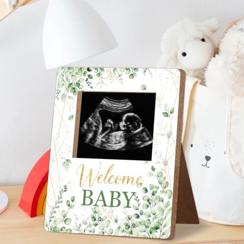Sage Green Baby Shower Decor Frame, Sage Green Baby Shower Party Supplies, for Expecting Parents-to-Be Keepsake Gifts, Pregnancy Sonogram Frame Keepsake, Gender Reveal Present - Image 3