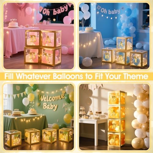 Ledido Baby Boxes with Letters & Fairy Lights for Baby Shower Decorations - Image 3
