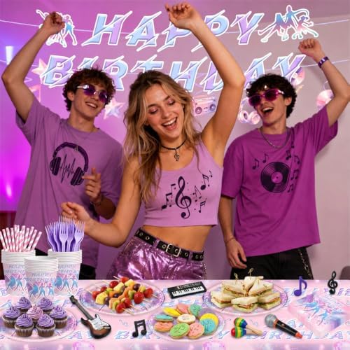 139Pcs Kpop Birthday Decorations K Pop Party Plates Napkins Cups Forks Spoons, Kpop Party Decorations, Serve 20 - Image 6