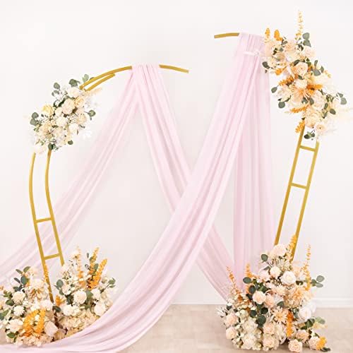 Wedding Arch Draping Fabric Sheer Chiffon Curtain Drape Wedding Party Decor - Image 4