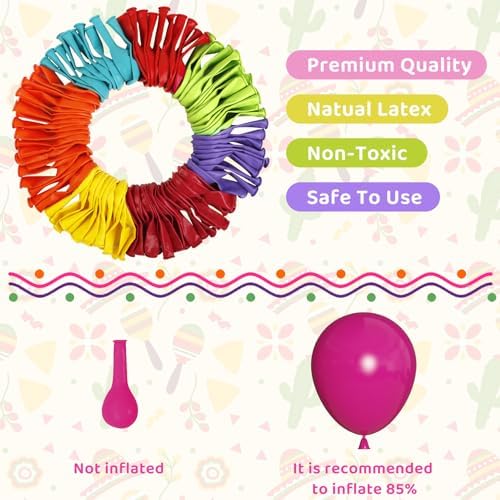 Amandir 169Pcs Mexican Fiesta Party Decorations Fiesta Balloons - Image 7