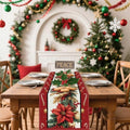 Winter Table Runner, Seasonal Christmas Kitchen Table Decoration, Suitable for WinterChristmas Family Gathering Indoor 13x72 inches (13x72 inches, Three Christmas Trees) by YOPINCO