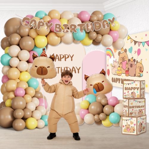 287Pcs Capybara Birthday Decorations, All-in-One Set for 25 Guests - Image 4