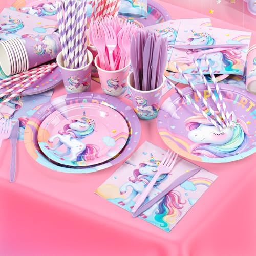 171Pcs Unicorn Birthday Party Decorations, Unicorn Birthday Party Supplies - Image 3