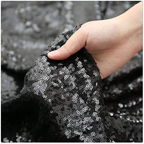 Black Sequin Backdrop Curtain 4 Pcs Bling Fabric Backdrop Sparkly Photography Background Backdrop for Christmas Party Decoration - Image 6