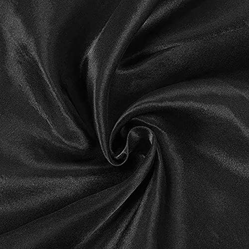 Balsa Circle 10 pcs 72x72 inch Black Square Tablecloth Satin Fabric Overlays Linens | Table Cloths Cover for Wedding Party Banquet Reception Events Decoration Kitchen Dining Events Kitchen Dining - Image 7