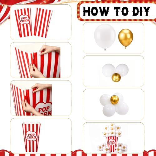 Novabright 103 Pcs Movie Night Party Decorations Movie Themed Backdrop - Image 4