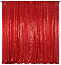 Poise3EHome Red Sequin Backdrop Curtain, 10Ft x 10Ft Red Glitter Photography Background Curtains, Sequence Xmas Thanksgiving Backdrop Drapes for Wedding Party Festival Decor by Poise3EHome
