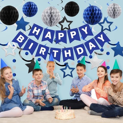 meowtastic Birthday Decorations Happy Birthday Banner with Honeycomb Balls - Image 5
