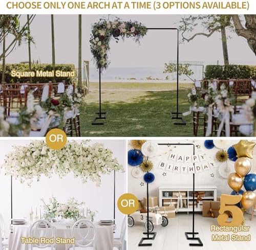 8.2 FT Wedding Arch Square Backdrop Stand Extra Clamps to Table Rod Frame - Image 3