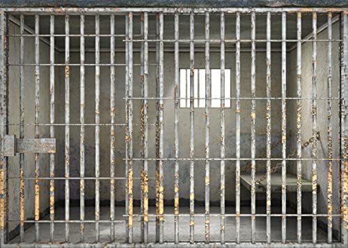 BELECO 8x8ft Fabric Prison Cell Backdrop Jail Bars Background - Image 2