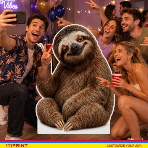 Funny Sloth Life Size Cardboard Cutout Standee, 7FT - Image 4
