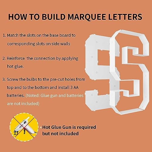 3FT Marquee Letters, Large Light Up Letters S for Party Decor - Image 4