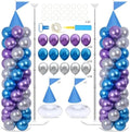 2 Set Blue Princess Castle Balloon Column Stand Kit Adjustable Decor by Naozinebi