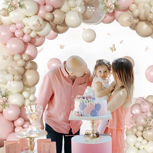 Dusty Pink Balloon Arch Kit for Birthday Decorations - Image 4