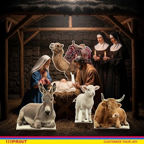 Nativity Lamb Cardboard Cutout, 2FT Life Size, Nativity Scene - Image 2