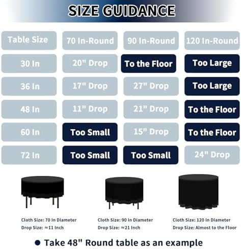 PureFit 8 Pack White Round Table Cloths 90 Inch for Round Table - Image 5