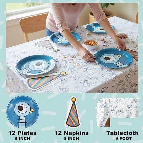 Pigeon Birthday Party Supplies Bird Day Plates Napkins Willems (Tableware) - Image 2