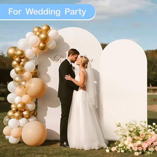 7.2 FT Arch Backdrop Stand and Cover Set for Wedding Party Decor - Image 6