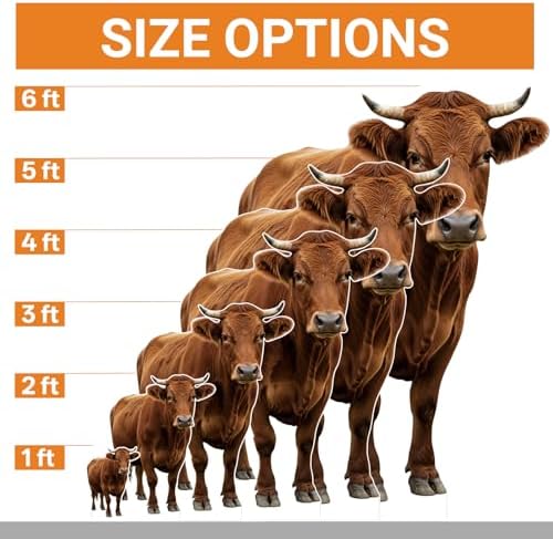 Nativity Brown Cow 6FT Life Size Cardboard Cutout, Christmas - Image 2
