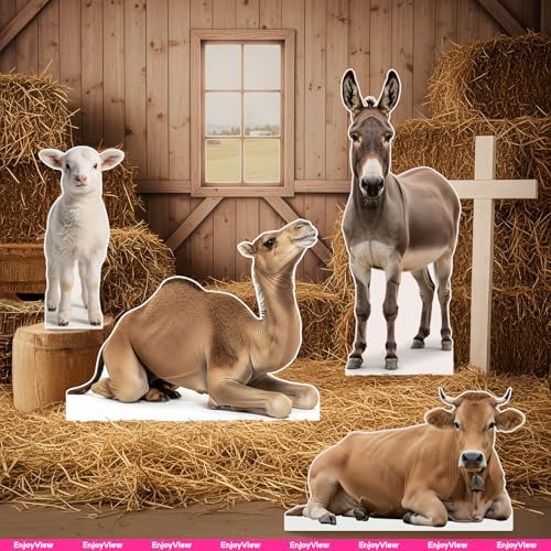 Nativity Brown Cow Life Size Cardboard Cutout 1FT Photo Prop - Image 5