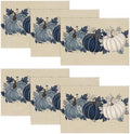 Artoid Mode Navy Blue Pumpkins Fall Placemats Set of 6-12 x 18 Inch by ArtoidMode