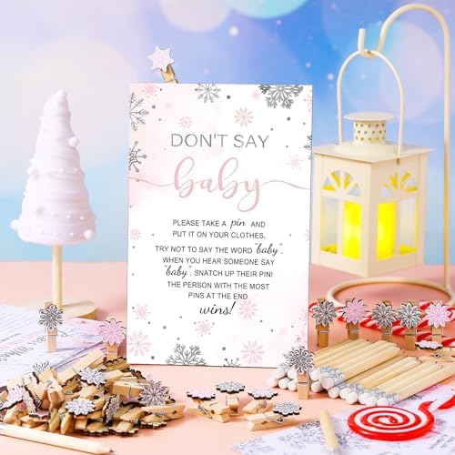 Patelai 321 Pcs Baby Shower Games Supplies, Snowflake - Image 2