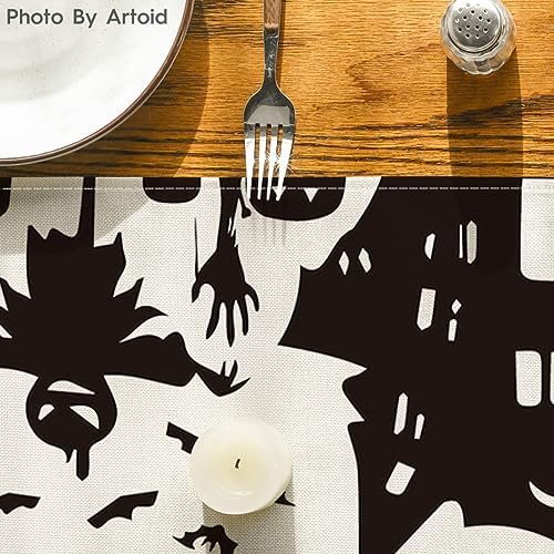 Artoid Mode 210 GSM Halloween Table Runner Home Party Decor 13x90 Inch - Image 7