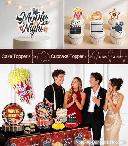 199pcs Movie Night Supplies, Convenient Tableware Set Serves 25 - Image 6