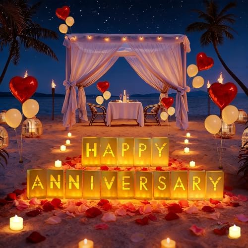 Happy Anniversary Light Up Letters, Anniversary Decor - Image 6