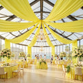20ftx40ft Yellow Ceiling Curtain for Wedding Parties by PartyVillage