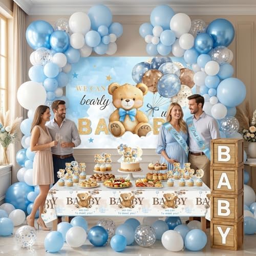 Bear Baby Shower Decorations We Can Bearly Wait Baby Shower Party Supplies - Image 5