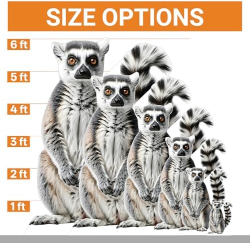 Ring-Tailed 5FT Life Size Cardboard Cutout, Fun Animal Standup - Image 2