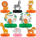 Safari Birthday Decorations Table Centerpiece - Jungle Animals Theme Party Supplies, Honeycomb Table Toppers for Animal Jungle Theme Party Decorations by Gatherfun