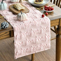 Artoid Mode Pink Soft Faux Fur Pumpkins Fall Table Runner 13x36 Inch by ArtoidMode